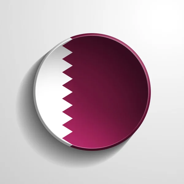 Qatar 3d bouton rond — Photo