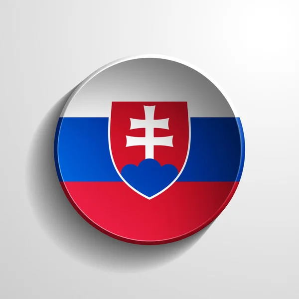 3d кругла кнопка Словаччини — стокове фото