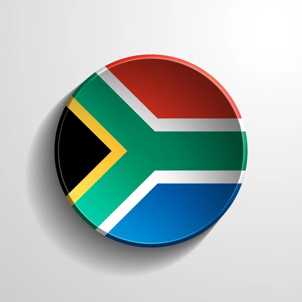 Zuid-Afrika 3D-ronde knop — Stockfoto