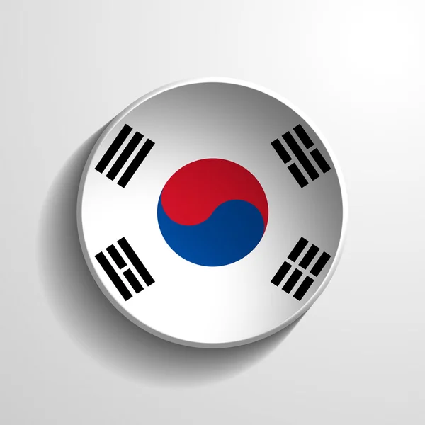 Südkorea 3d runde Taste — Stockfoto