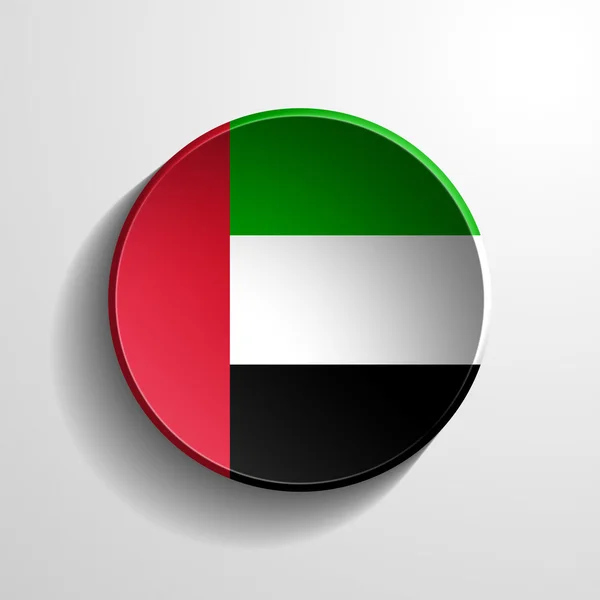 Birleşik Arap Emirlikleri 3d yuvarlak düğmesi — Stok fotoğraf