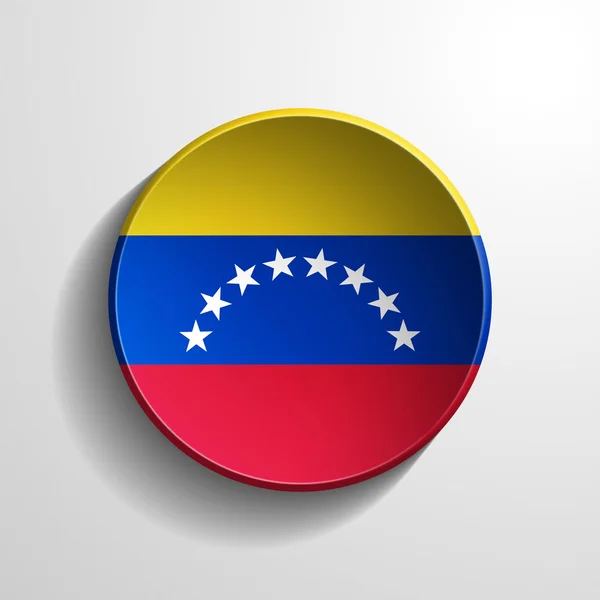 Venezuela 3D-ronde knop — Stockfoto