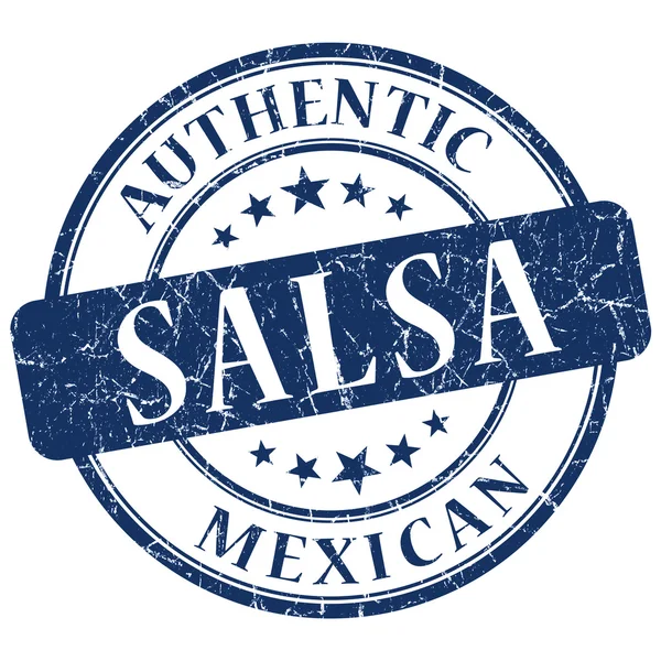 Salsa blue grunge stamp — Stock Photo, Image