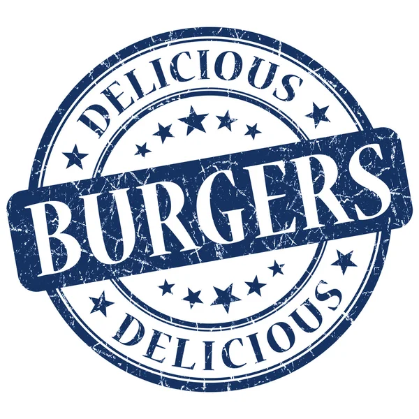 Burgers Blue grunge stamp — Stock Photo, Image