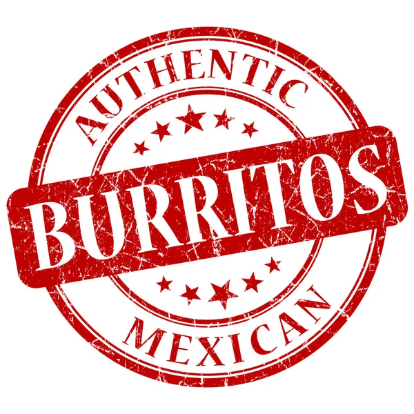 Burrito's rode grunge stempel — Stockfoto