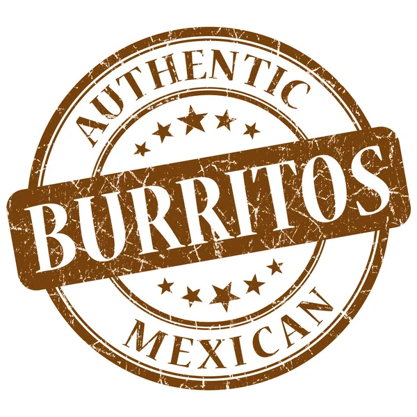 Burrito's bruin grunge stempel — Stockfoto