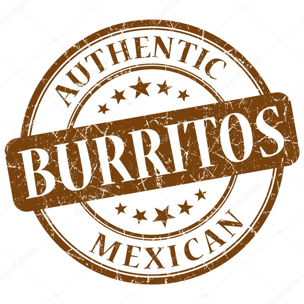 burritos brown grunge stamp