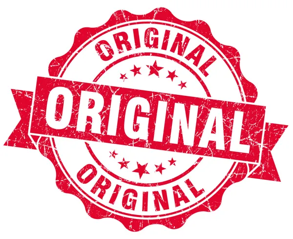 Original Grunge rote Briefmarke — Stockfoto