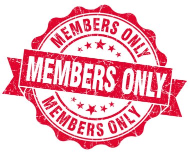 members only grunge red stamp clipart