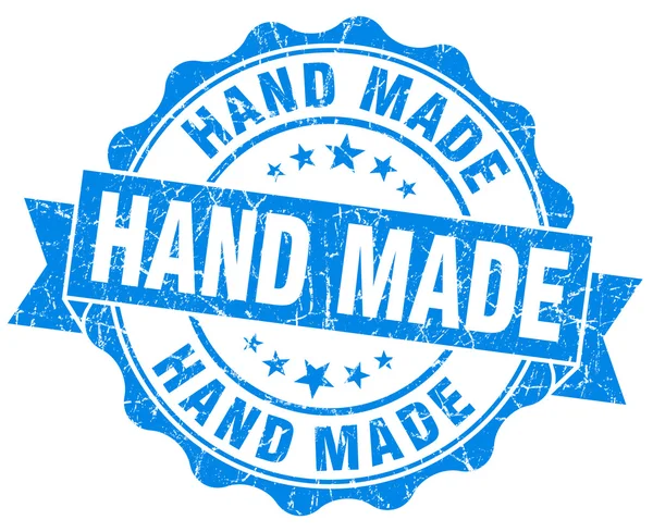 Hand made grunge blue stamp — Stock Photo, Image