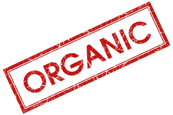 Organiczne plac czerwony znaczek — Zdjęcie stockowe