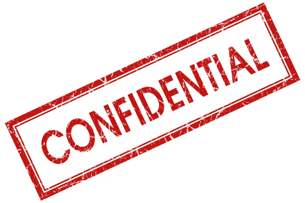 Confidential red square stamp — Stock Photo, Image