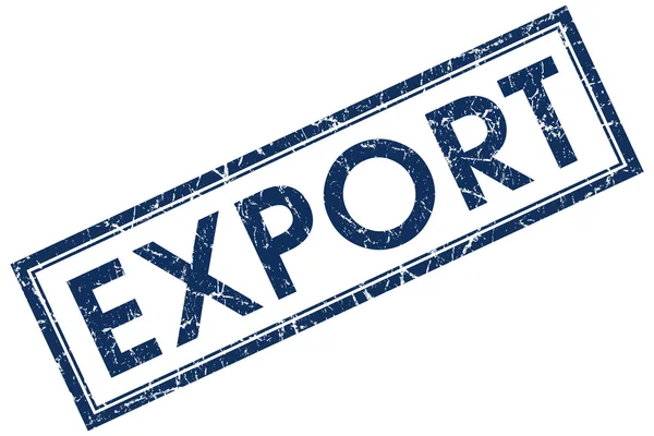 Exportera blå torget stämpel — Stockfoto