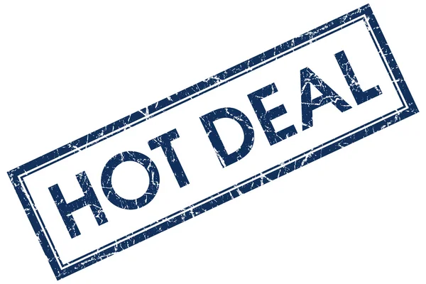 Hot deal selo quadrado azul — Fotografia de Stock