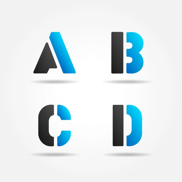 ABCD azul — Archivo Imágenes Vectoriales