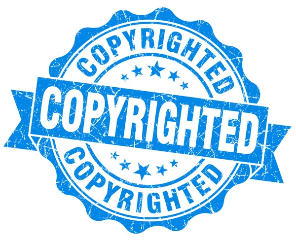 Urheberrechtlich geschützter Blue Grunge Stempel — Stockfoto