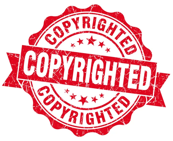 Urheberrechtlich geschützter Red Grunge Stempel — Stockfoto