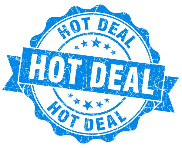 Hot deal blue grunge stamp — Stock Photo, Image