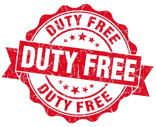 Duty Free Red Grunge Stempel — Stockfoto