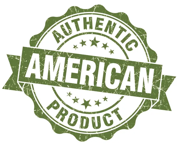 American product grunge francobollo verde — Foto Stock