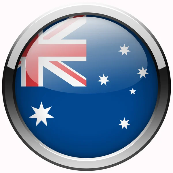 澳大利亚国旗凝胶金属按钮 — 图库照片