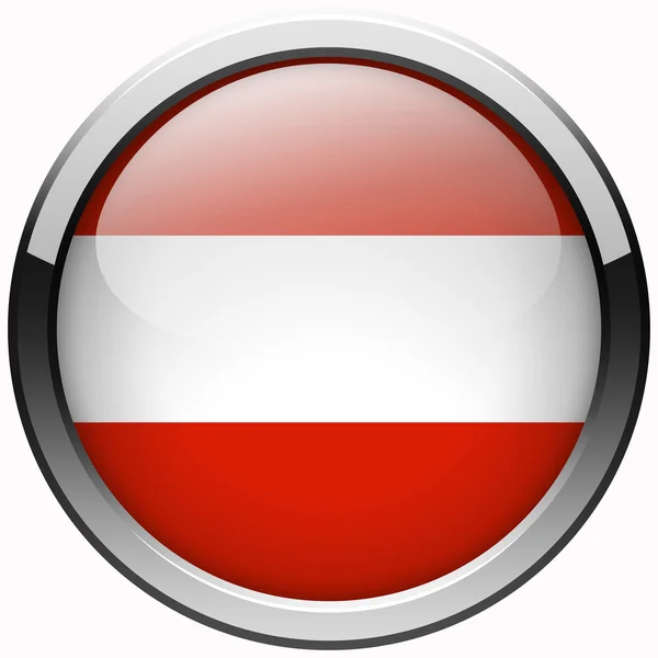 Österreich Flagge Gel Metall Knopf — Stockfoto