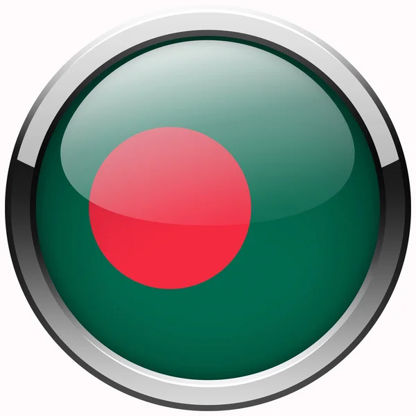 Bangladesh flag gel metal button — Stock Photo, Image