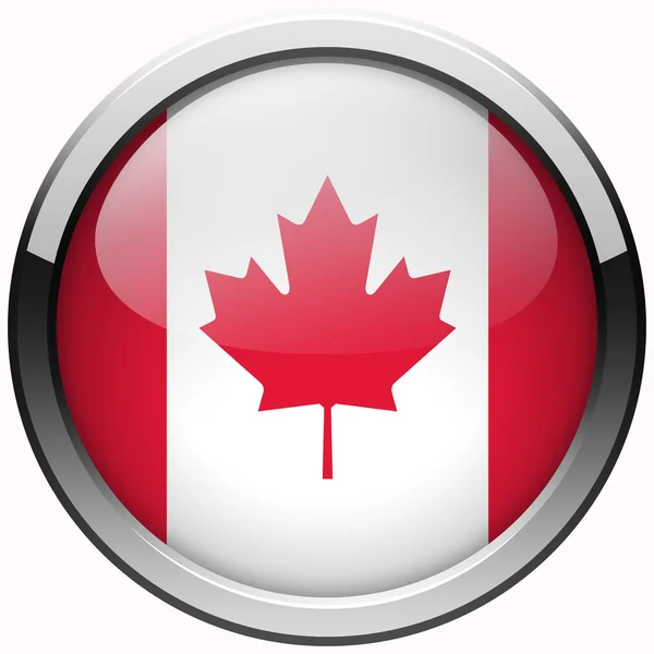 Canada flag gel metal button — Stock Photo, Image