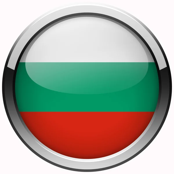 Bulgaria flag gel metal button — Stock Photo, Image