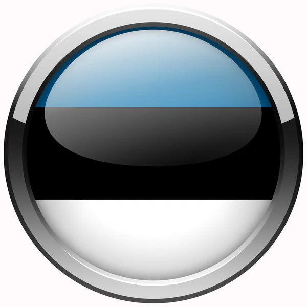 Σημαία της Εσθονίας gel κουμπί μέταλλο — Φωτογραφία Αρχείου
