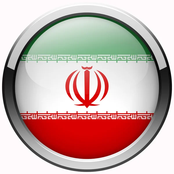 Iran bandera gel botón de metal —  Fotos de Stock