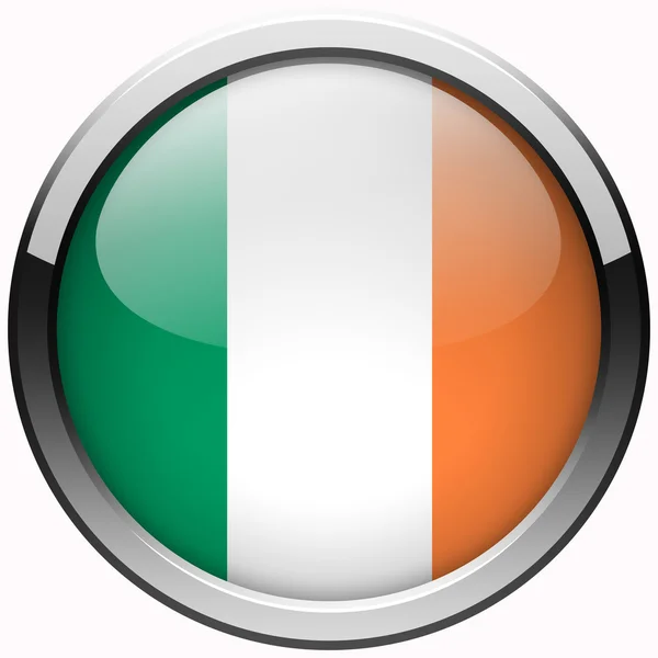 Ireland flag gel metal button — Stock Photo, Image