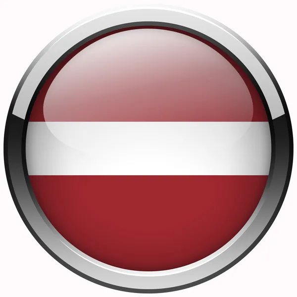 Letonya bayrağı jel metal düğme — Stok fotoğraf