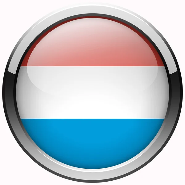 Luxembourg bandeira gel botão de metal — Fotografia de Stock