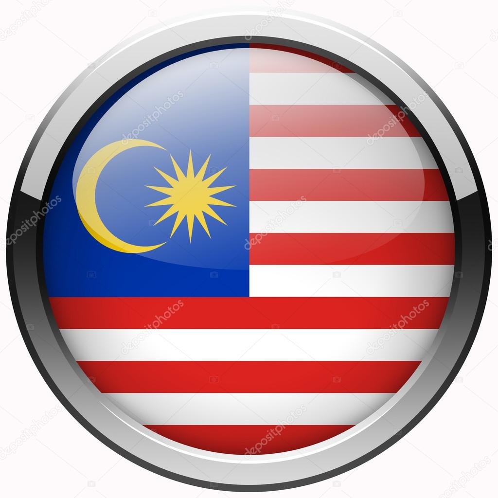malaysia flag gel metal button