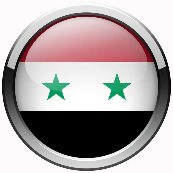 Syrië vlag gel metalen knop — Stockfoto