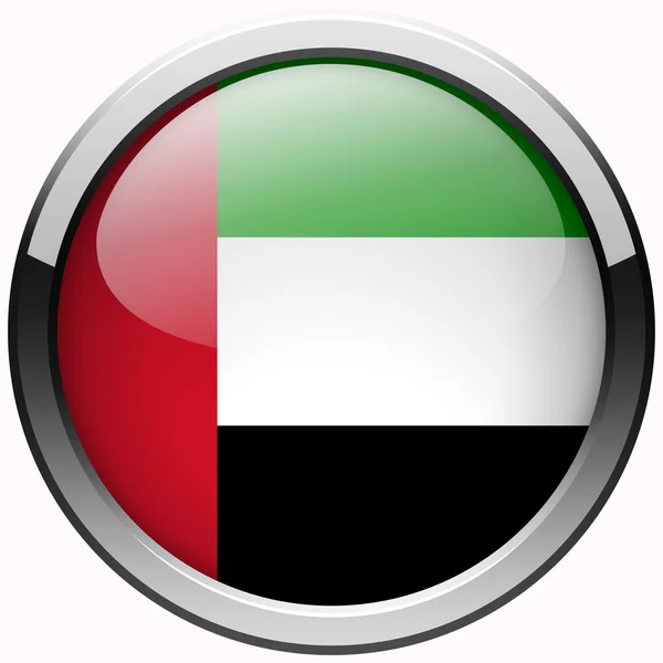 United arab emirates flag gel metal button — Stock Photo, Image