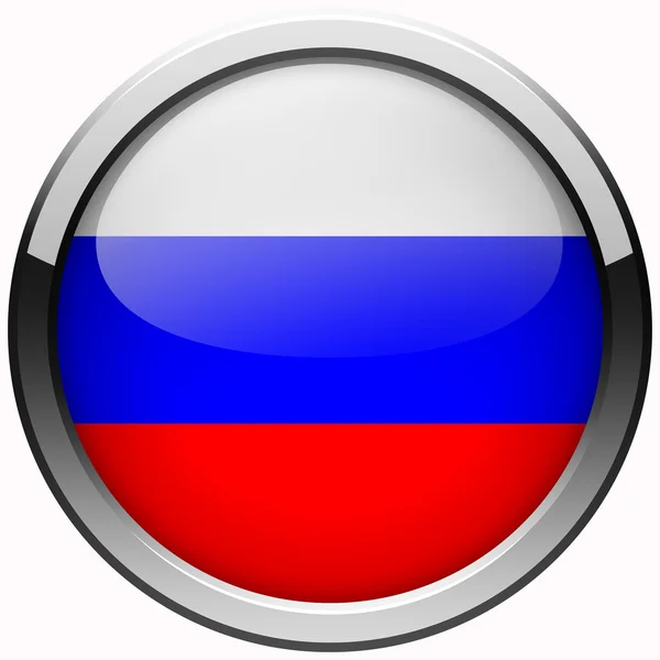 俄罗斯国旗凝胶金属按钮 — 图库照片