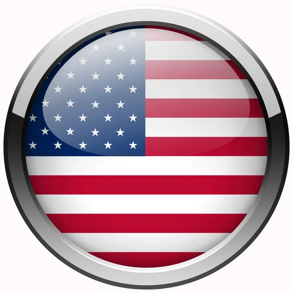 USA zászló gél fém gomb — Stock Fotó