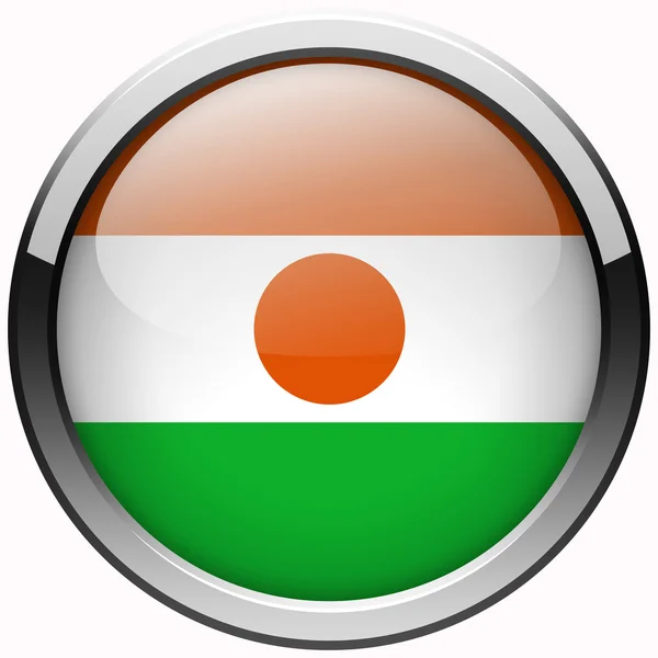 Nigers flagga gel metall knappen — Stockfoto