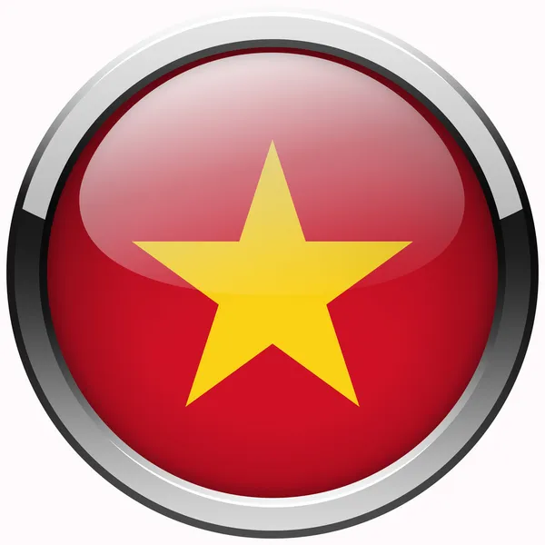 Vietnam flag gel metal button — Stock Photo, Image