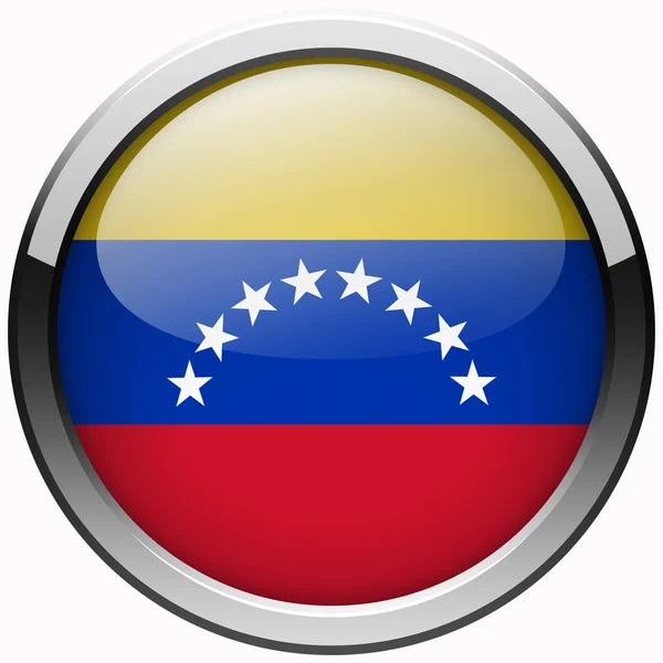 Venezuelas flagga gel metall knappen — Stockfoto