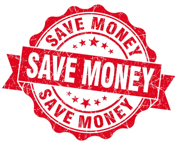 Ahorrar dinero Grunge Sello —  Fotos de Stock