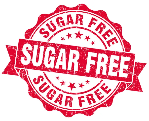 Suiker gratis rode grunge stempel — Stockfoto