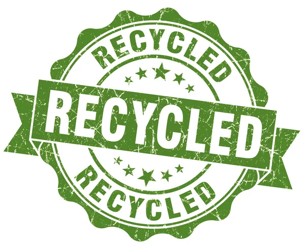 Zielony znaczek recyklingu — Zdjęcie stockowe