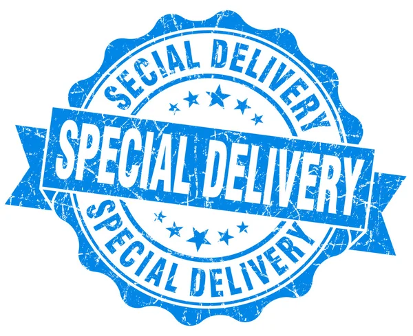 Special delivery blue grunge stamp — Stock Photo, Image