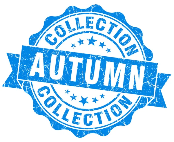 Collezione autunno blu grunge timbro — Foto Stock
