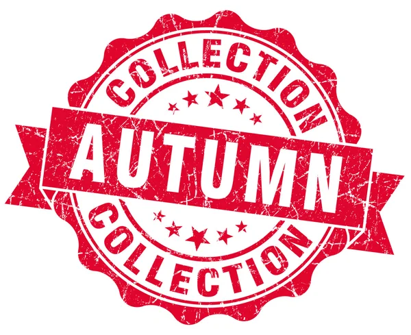 Colección otoño grunge rojo sello —  Fotos de Stock