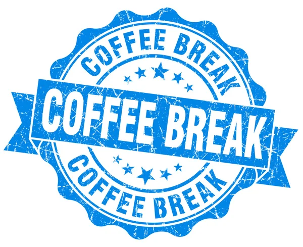 Coffee break selo grunge azul — Fotografia de Stock
