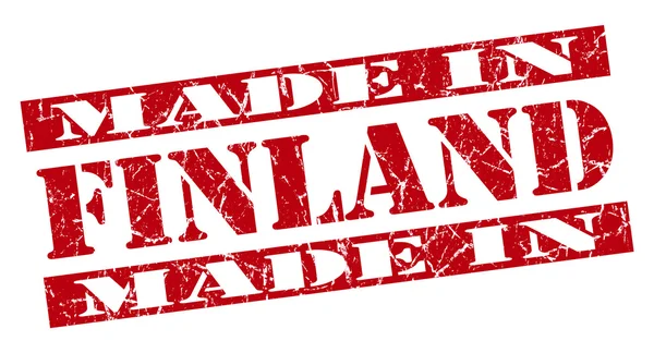 Made in Finland grunge red stamp — Stock Photo, Image